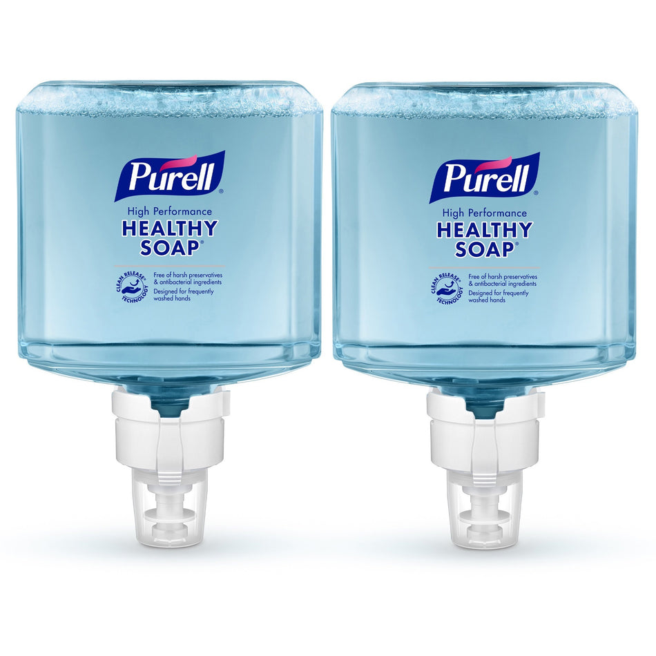 PURELL® ES8 CRT HEALTHY SOAP&trade; High Performance Foam - 1.27 quart - Dirt Remover, Kill Germs, Soil Remover - Skin, Hand - Clear - Recycled - Paraben-free, Antibacterial-free, Phthalate-free, Dye-free, Fragrance-free, Quick Rinse - 2 / Carton