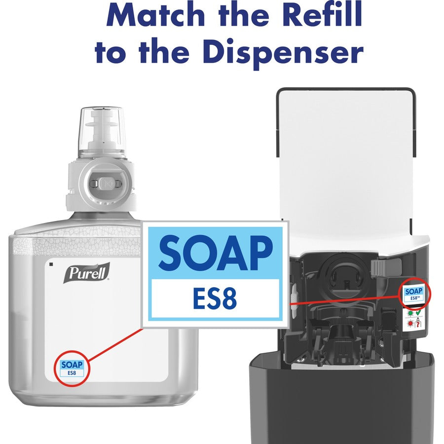 PURELL® ES8 CRT HEALTHY SOAP™ High Performance Foam - 1.27 quart - Dirt Remover, Kill Germs, Soil Remover - Skin, Hand - Clear - Recycled - Paraben-free, Antibacterial-free, Phthalate-free, Dye-free, Fragrance-free, Quick Rinse - 2 / Carton