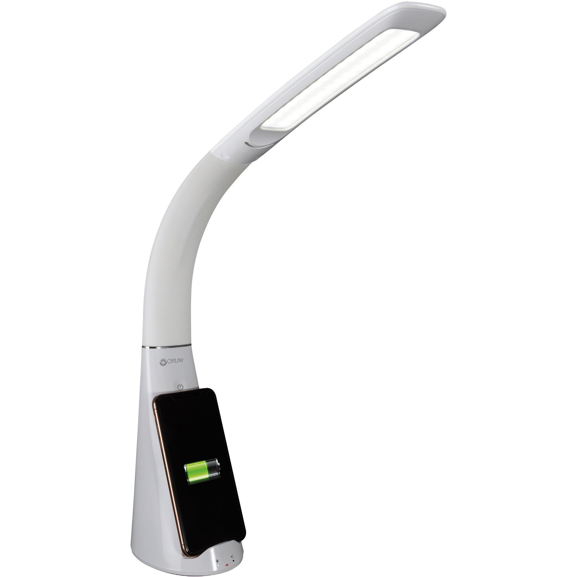 OttLite Purify LED Desk Lamp with Wireless Charging and Sanitizing - 2000