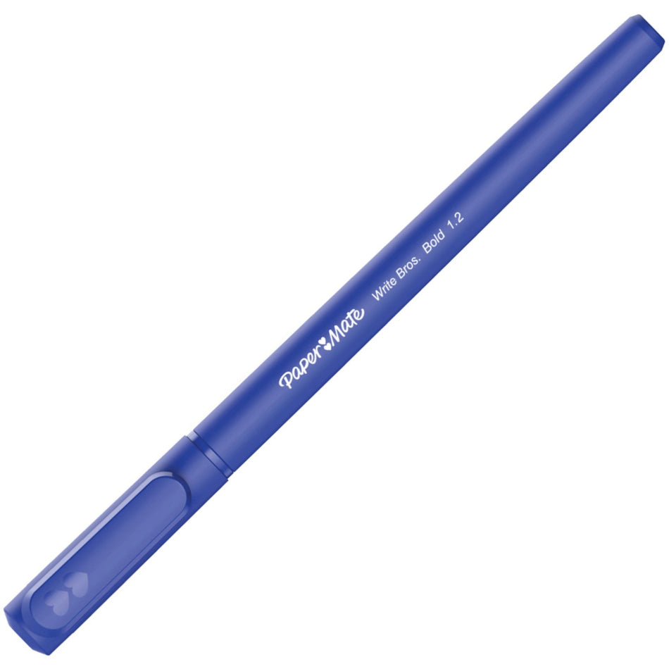 Paper Mate Write Bros. 1.2mm Ballpoint Pen - 1.2 mm Bold Pen Point - Blue Ink - 1 Dozen