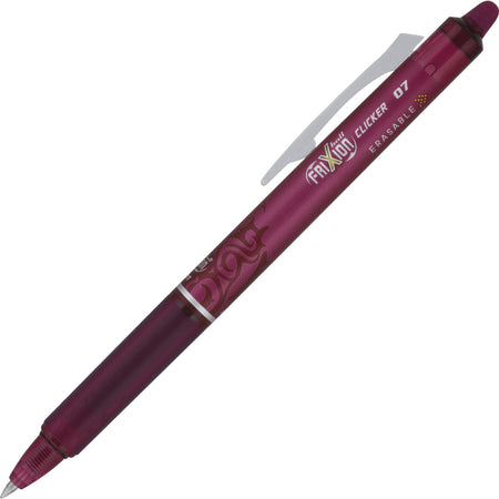 FriXion Erasable Gel Pen - 0.7 mm Pen Point - Retractable - Erasable - Burgundy Ink - Water Based, Gel-based - 1 Dozen