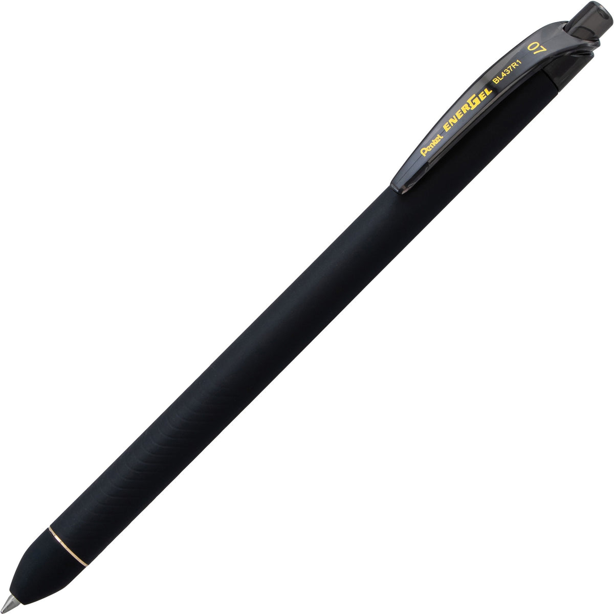 EnerGel 0.7mm Retractable Pens - 0.7 mm Pen Point - Retractable - Black Ink - Liquid Gel Ink - Rubberized Barrel - 1 Dozen