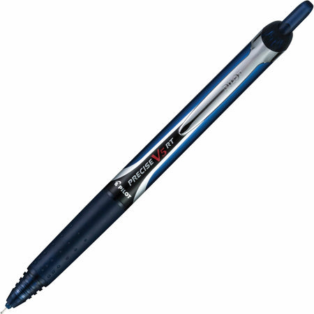 Pilot V5 Rollingball 0.5mm Retractable Pen - 0.5 mm Extra Fine Pen Point - Retractable - Navy Ink - Liquid - Rubber Barrel - 1 Dozen