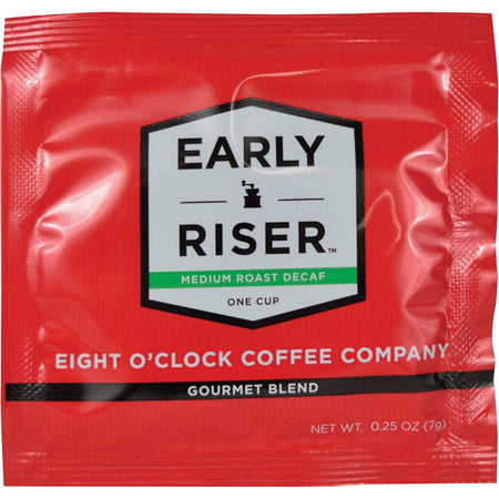 Eight O'Clock Early Riser Decaf Coffee - Medium - Arabica - Decaffeinated - 200 / Carton