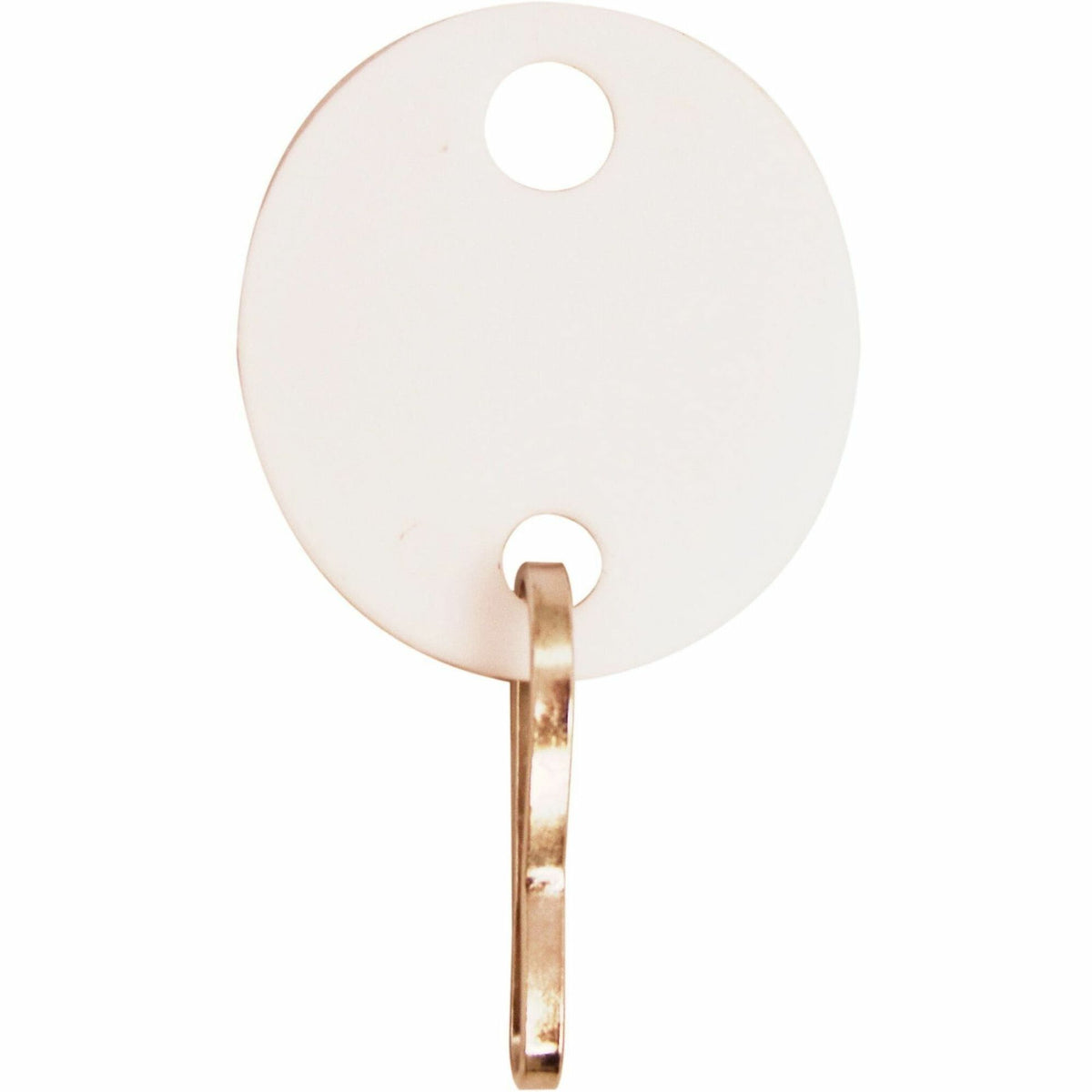 Sparco Oval Key Tags - 0.75" Length x 1.10" Width - Oval - Hook Fastener - Plastic - White - 20 / Pack