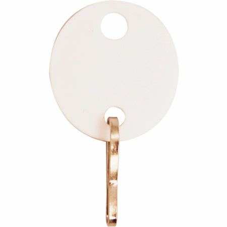 Sparco Oval Key Tags - 0.75" Length x 1.10" Width - Oval - Hook Fastener - Plastic - White - 20 / Pack