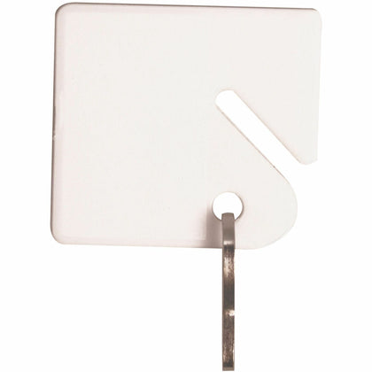 Sparco Square Key Tags - White Plastic - 20 Pack