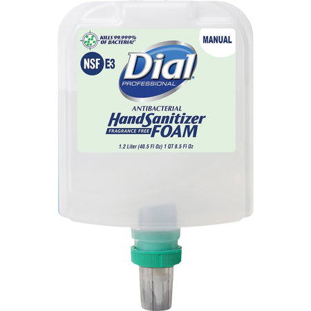 Dial Hand Sanitizer Foam Refill - 1.27 quart - Kill Germs - Healthcare, School, Office, Restaurant, Daycare - Clear - Fragrance-free, Dye-free - 1 Each