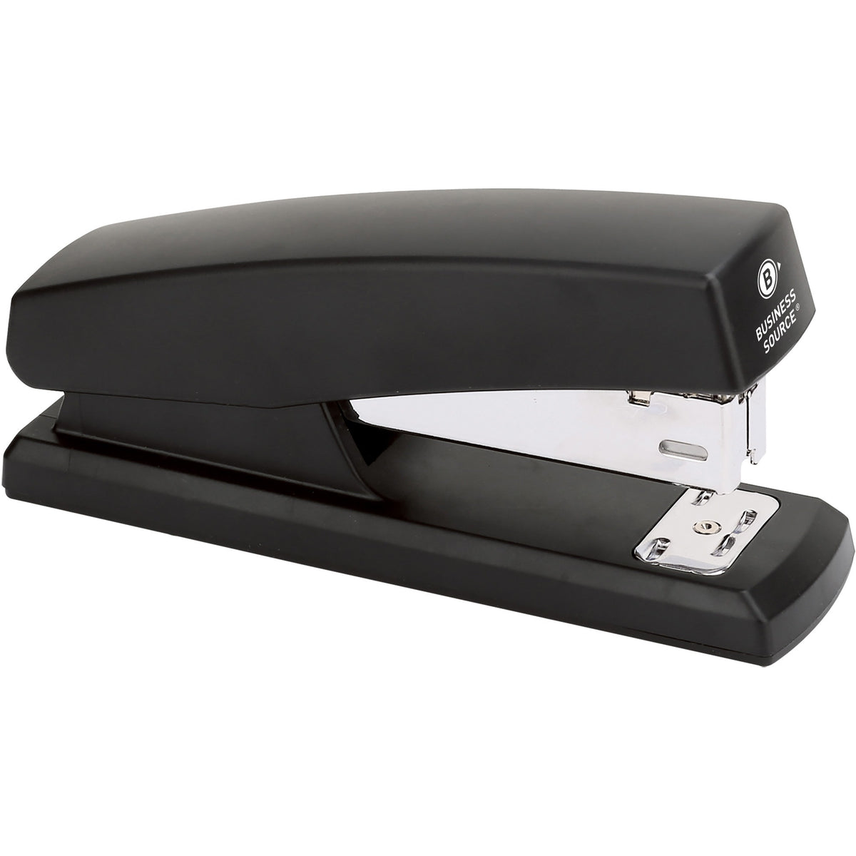 Business Source Half-strip Stapler - Staples Upto 20 Sheet - Holds Upto 105 Staple - Half Strip - Black - Plastic - 1 Each