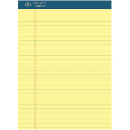 Business Source Premium Writing Pad: Tear-Proof Sturdy Back Bleed-Free - 1 Dozen - Letter Legal & Jr. Pads