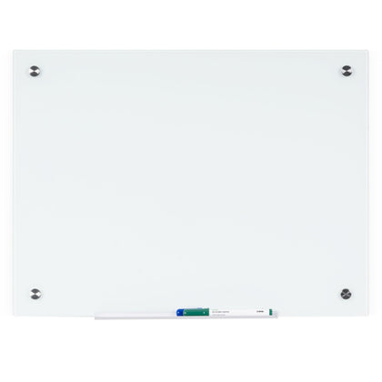 MasterVision Dry-Erase Glass Board - 24" (2 ft) Width x 36" (3 ft) Height - White Tempered Glass Surface - Rectangle - Horizontal/Vertical - 1 Each