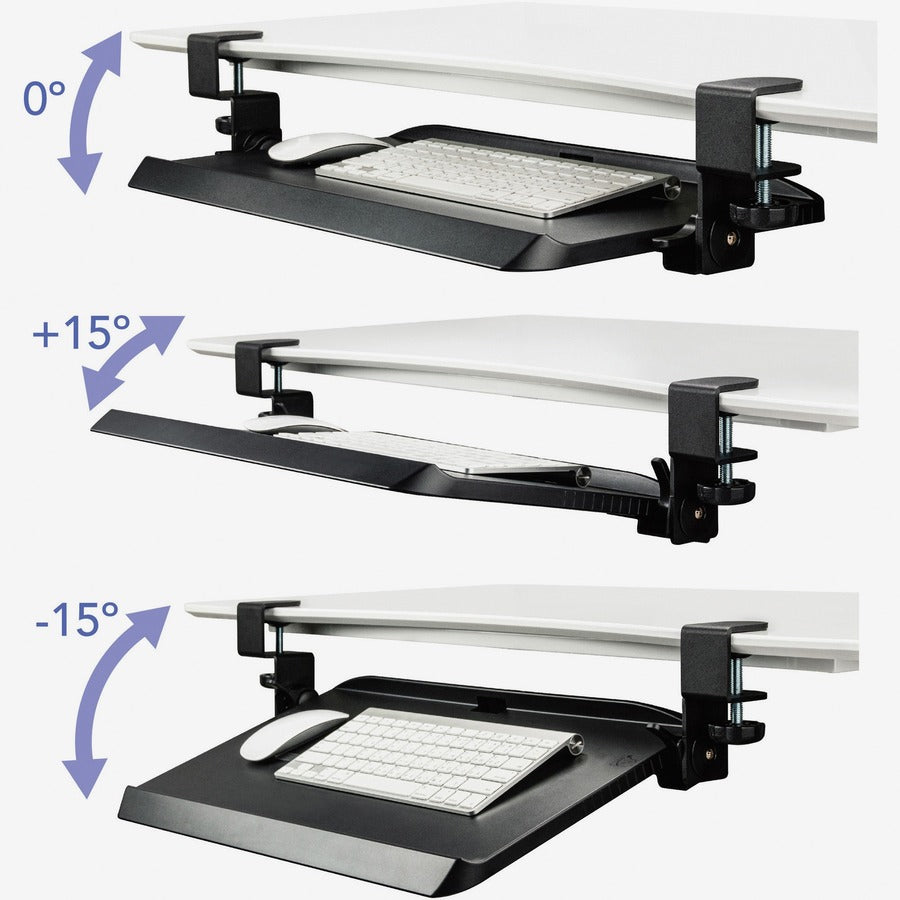Kantek Clamp Mounted Tilting Keyboard Tray - Alternate-Image1