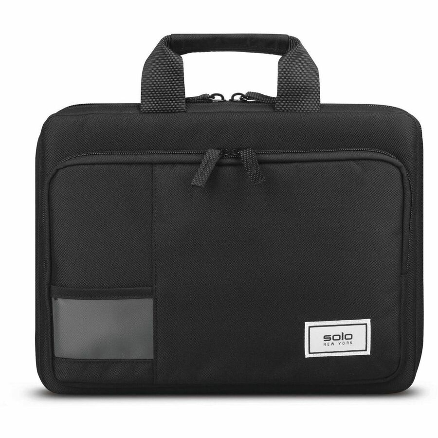 Solo Carrying Case for 11.6" Chromebook, Notebook - Black - Drop Resistant, Bacterial Resistant, Water Resistant - Fabric Body - Handle - 1 Each