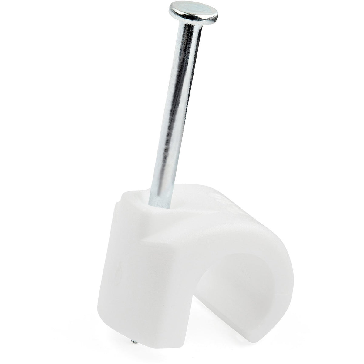 StarTech.com 100 Pack Large Cable Clips with Nail - Cable Clip - White - 0.40" Length - Polyethylene - 100 / Pack - TAA Compliant