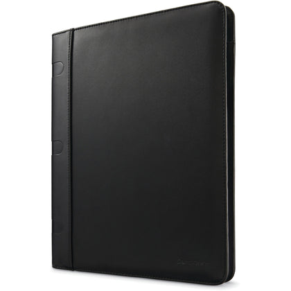 Samsonite Genuine Leather Portfolio Case - Black - 12.5’’ x 0.8’’ 9.5’’ - Pocket Folders