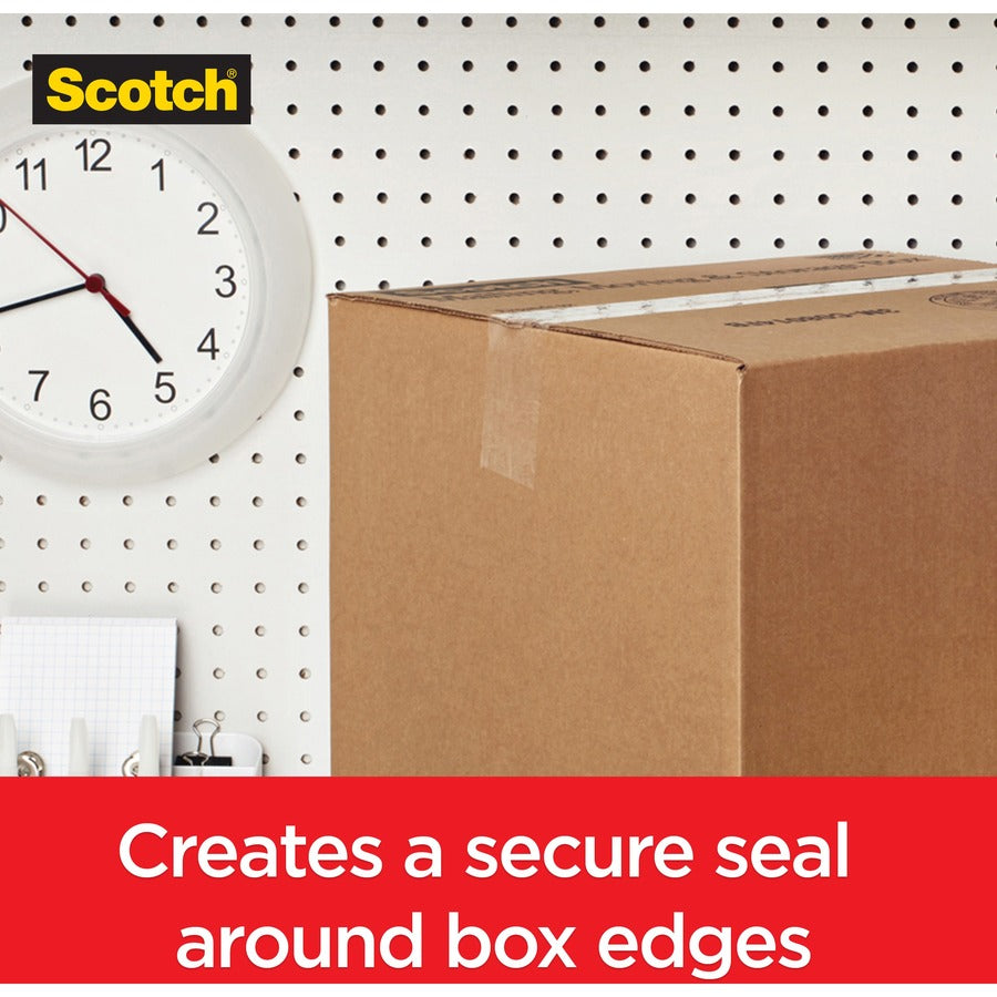 Scotch Box Lock Dispenser Packaging Tape - 55 yd Length x 1.88" Width - Clear - Dispenser Included - 4 / Pack