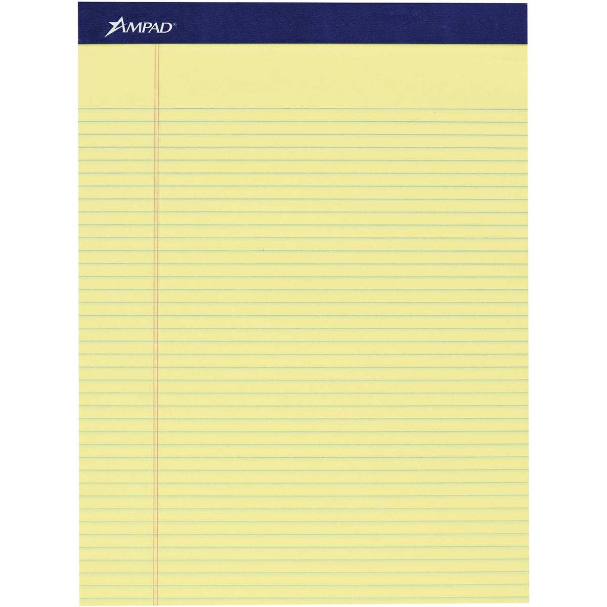 Ampad Legal Ruled Writing Pad - 100 Sheets - Legal Ruled Front Ruling - 1" Height x 8.5" Width x 11.8" Length - Smooth Surface, Perforated, Sturdy Back - 4 / Pack