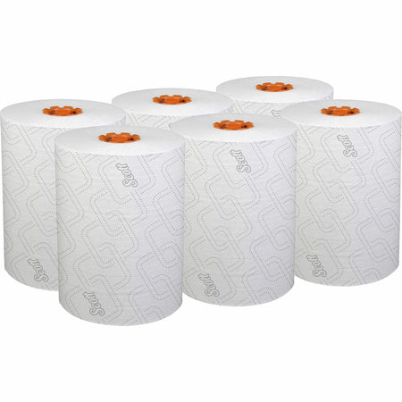 Scott Paper Towel - 8" Width x 580 ft Length - White, Orange - Paper - 6 / Carton