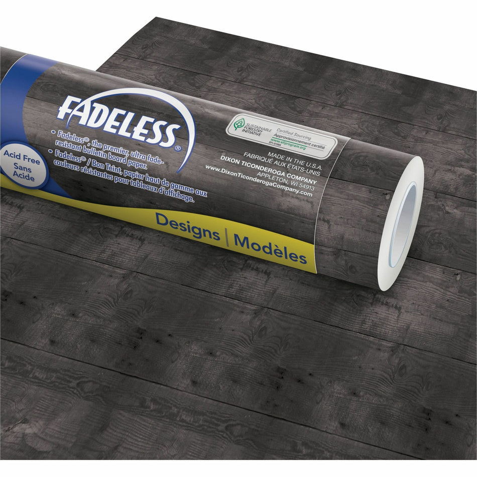 Fadeless Designs Paper Roll - Art Project, Craft Project, Classroom, Display, Table Skirting, Decoration, Bulletin Board - 48" Width x 50" Length - Black - 1 Roll