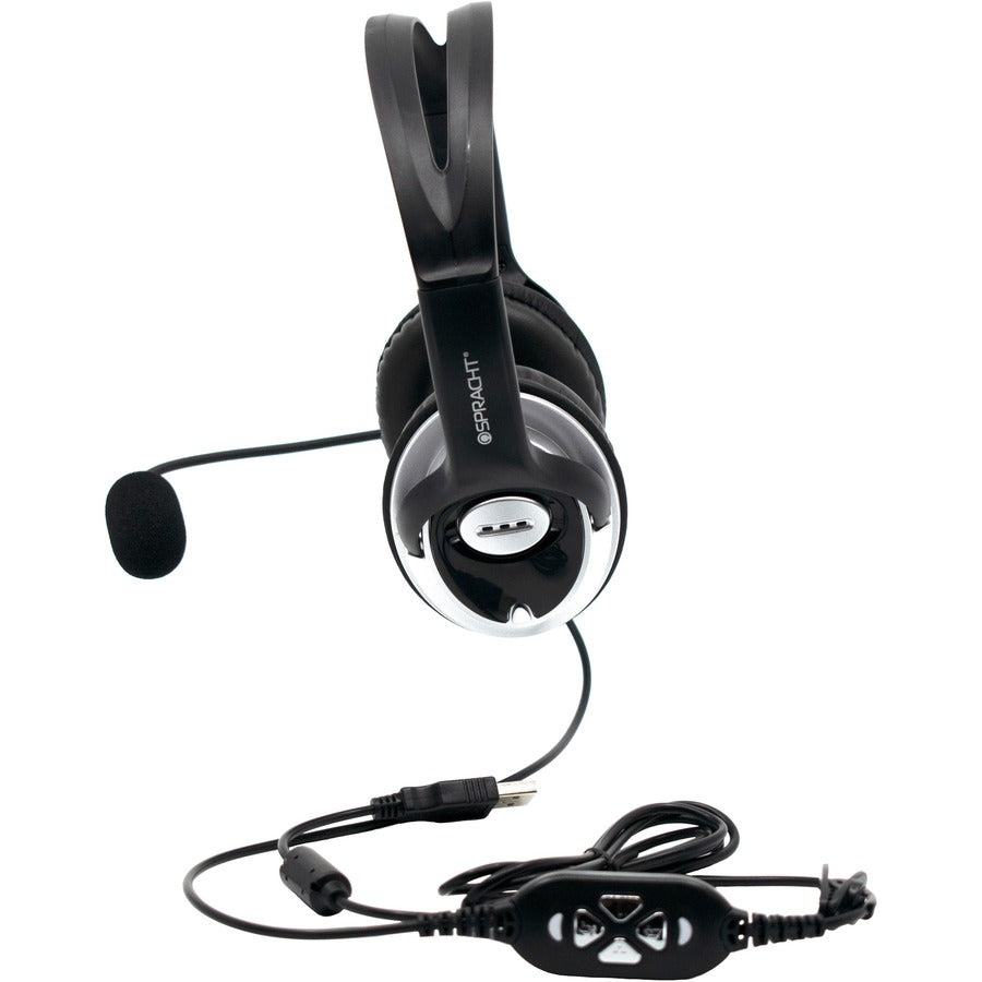 Spracht ZUM-WD-USB-2 Headset - Stereo - USB - Wired - 2.2 Kilo Ohm - 100 Hz to 10 kHz - Over-the-head - Binaural - Circumaural - 5 ft Cable - Noise Cancelling Microphone - Noise Canceling