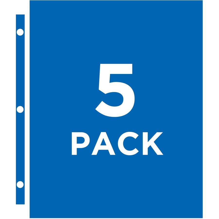 Avery® CD Pages - 4 x CD/DVD Capacity - 3 x Holes - Ring Binder - Top Loading - Clear - Polypropylene - 5 / Pack