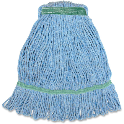Genuine Joe Narrow Band Medium Mophead - Medium - Rayon, Cotton, Fiber, Cotton - 1 Each