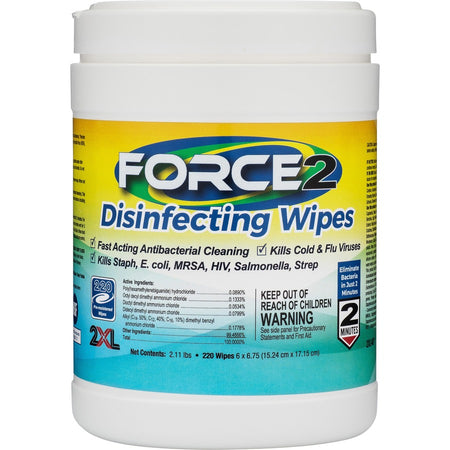 2XL FORCE2 Disinfecting Wipes - Front