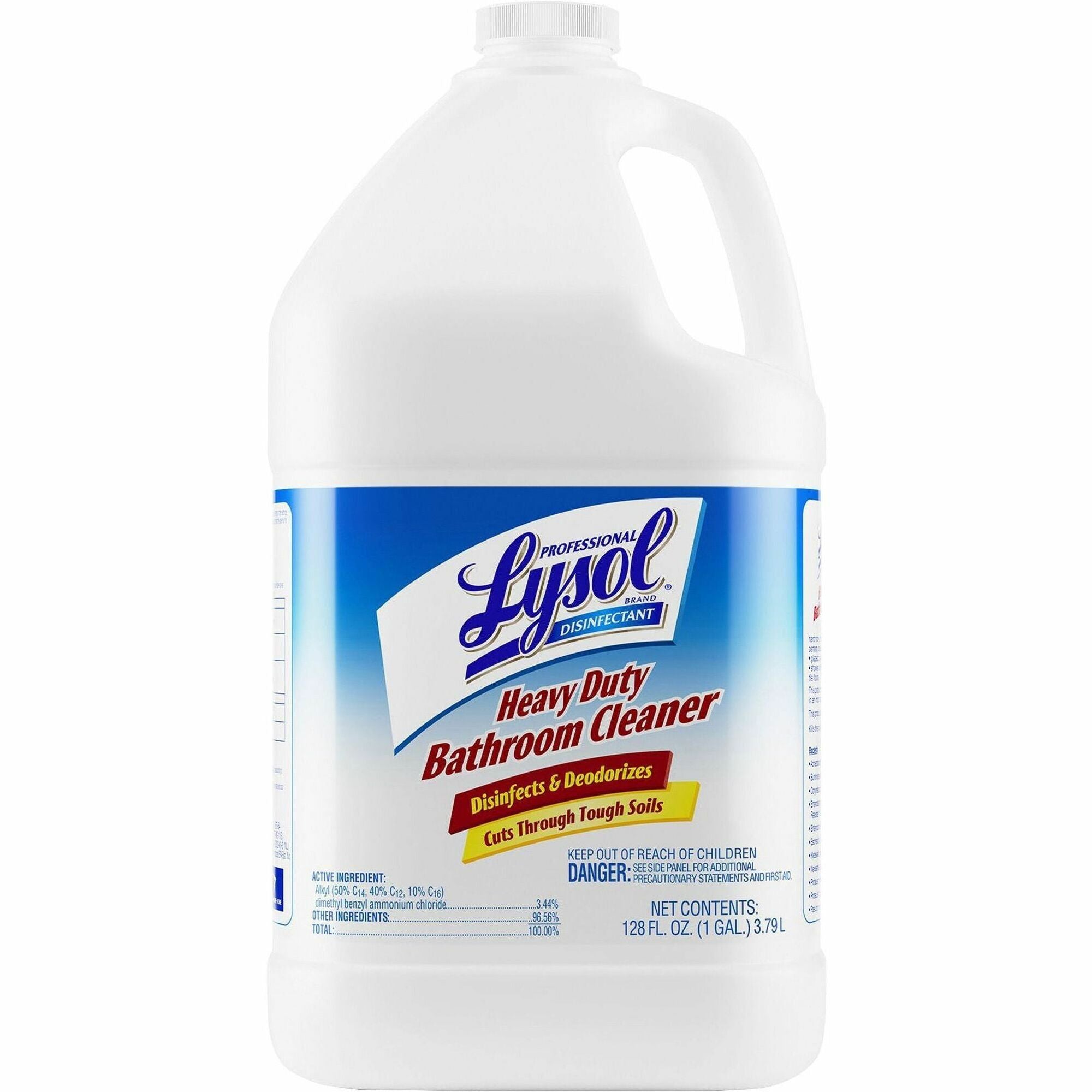 Professional Lysol Heavy-Duty Disinfectant Bathroom Cleaner - Concentrate - 128 fl oz (4 quart) - Citrus Floral Scent - Disinfectant, Heavy Duty, Non-abrasive, Deodorize - Clear - 1 Each