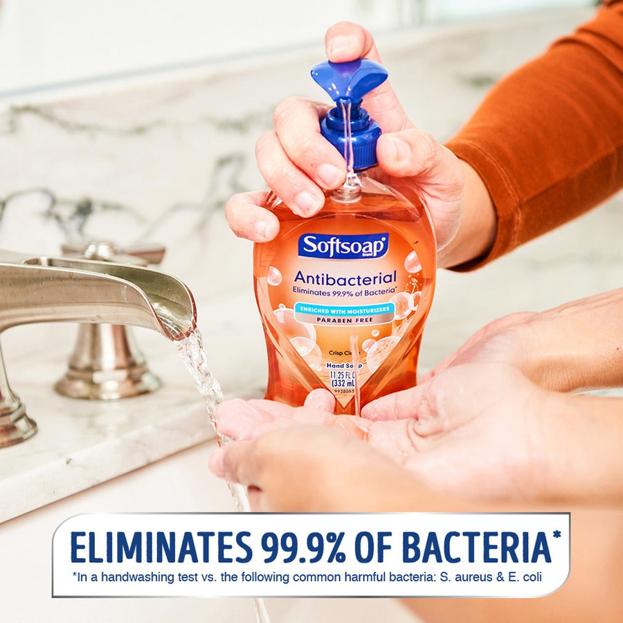 Softsoap Antibacterial Liquid Hand Soap Refill - Crisp Clean Scent - 1 gal - Bacteria Remover - Hand - Moisturizing - Antibacterial - Orange - Anti-irritant - 1 Each