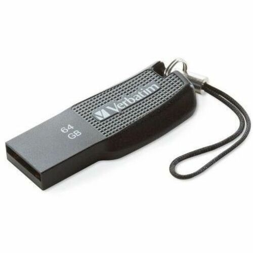 Verbatim 64GB Ergo USB Flash Drive - Black - 64 GB - USB 2.0 - Black - Lifetime Warranty - 1 Each