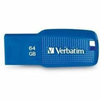 Verbatim 64GB Ergo USB 3.0 Flash Drive - Blue - 64 GB - USB 3.0 - Blue - Lifetime Warranty - 1 Each