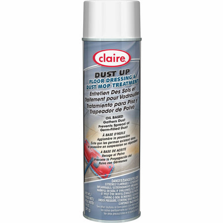 Claire Dust Up Dust Mop Treatment - 20 oz - Ready-To-Use - 20 fl oz (0.6 quart) - Pleasant Lemon Scent - Pale Yellow - 1 Each