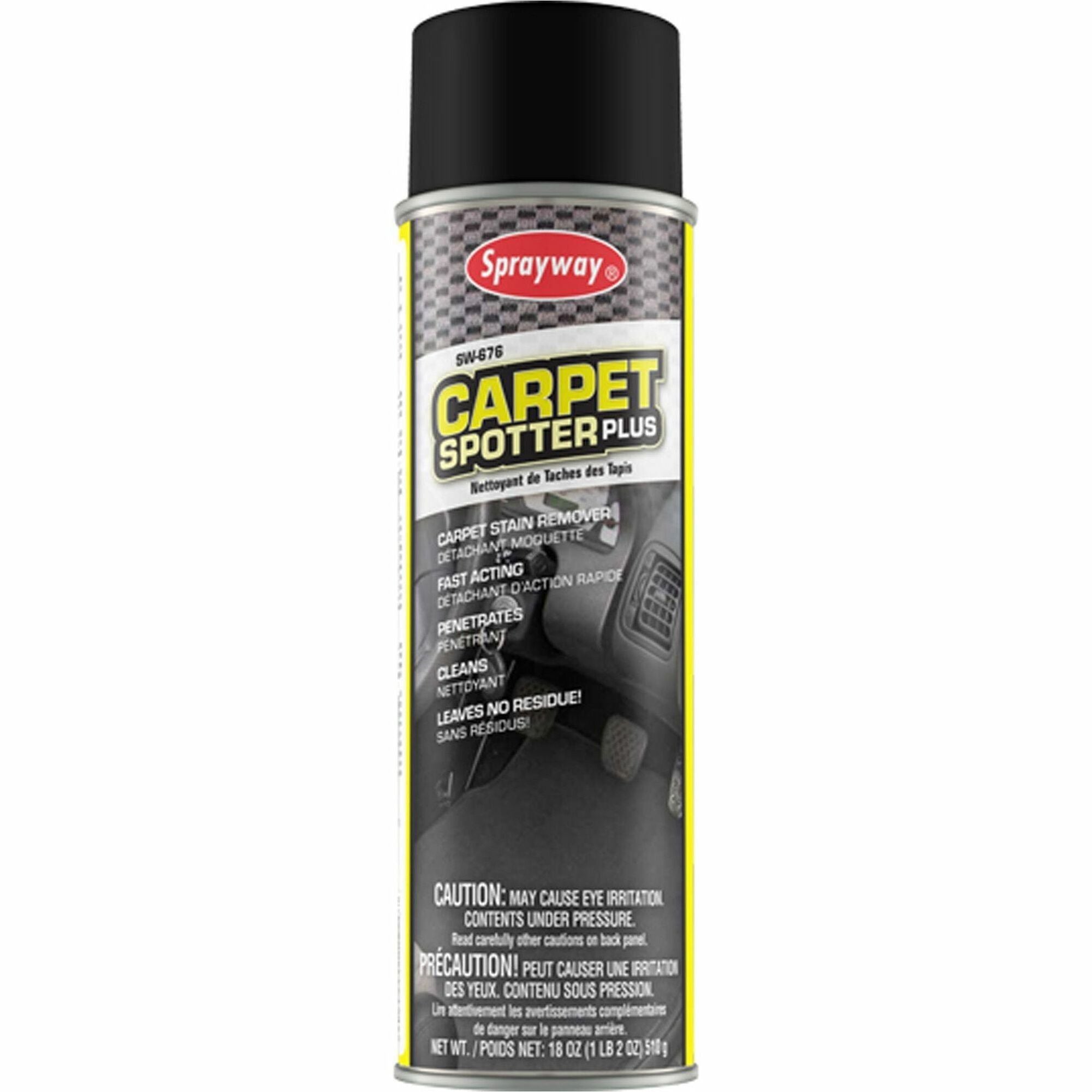 Sprayway Spot & Stain Remover - For Carpet - Spray - Stain Resistant, Fast Acting, Wet Strength - White - 1 Each