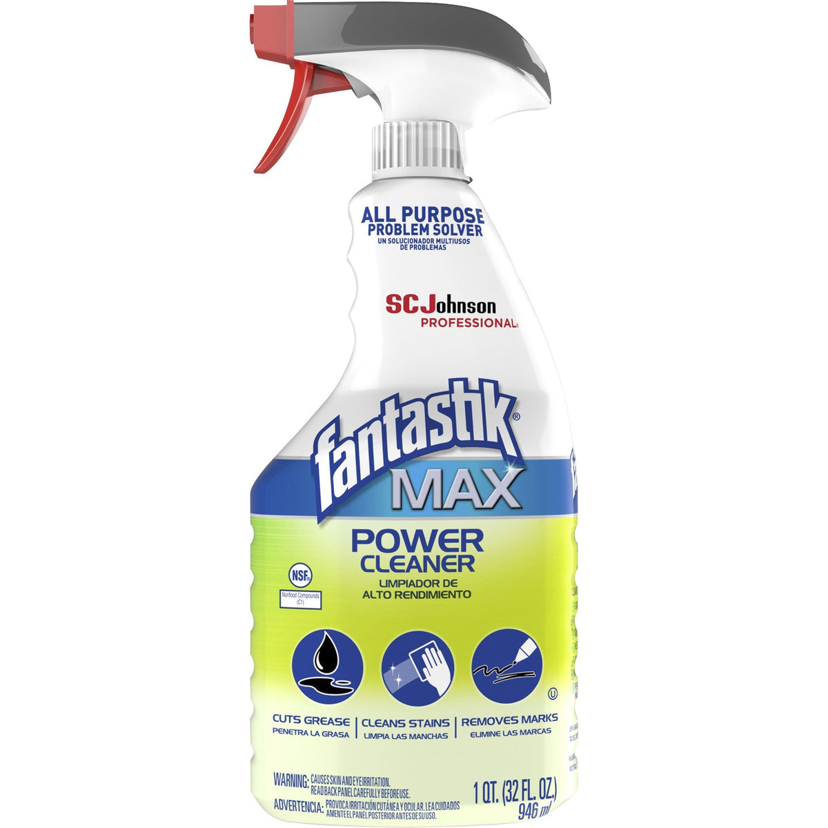 fantastik® Max Power Cleaner - 32 fl oz (1 quart) - Clear - 1 Each