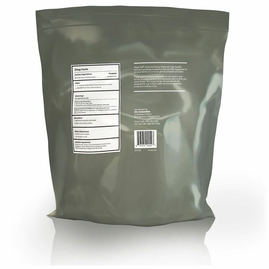 2XL Mega Roll Sanitizing Wipes - Rear