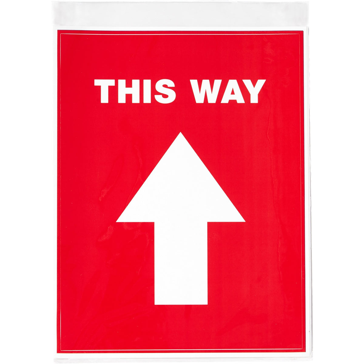 Avery® THIS WAY Social Distancing Floor Decals - Print/Message "This Way" - Rectangular Shape - Pre-printed, Tear Resistant, Wear Resistant, Non-slip, Water Resistant, UV Coated, Durable, Removable, Scuff Resistant - Vinyl - White - 5 / Pack