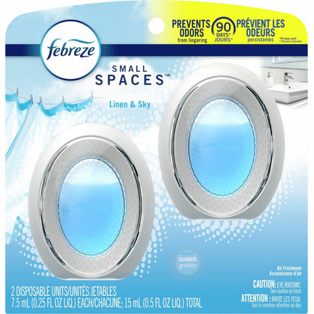 Febreze Linen/Sky Small Spaces - Liquid - 25 fl oz (0.8 quart) - Linen & Sky - 45 Day - 2 / Pack