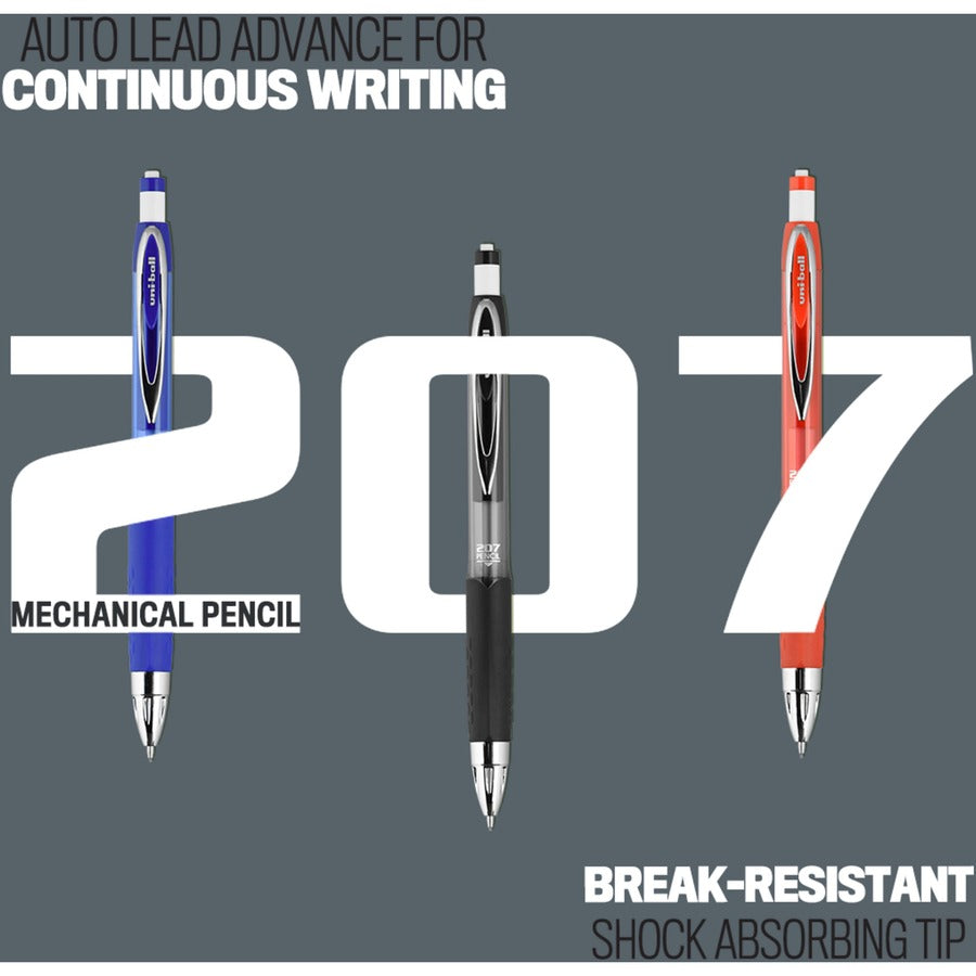uniball&#8482; 207 Mechanical Pencils - 0.7 mm Black Lead - HB, #2 - Blue Barrel - 1 Dozen