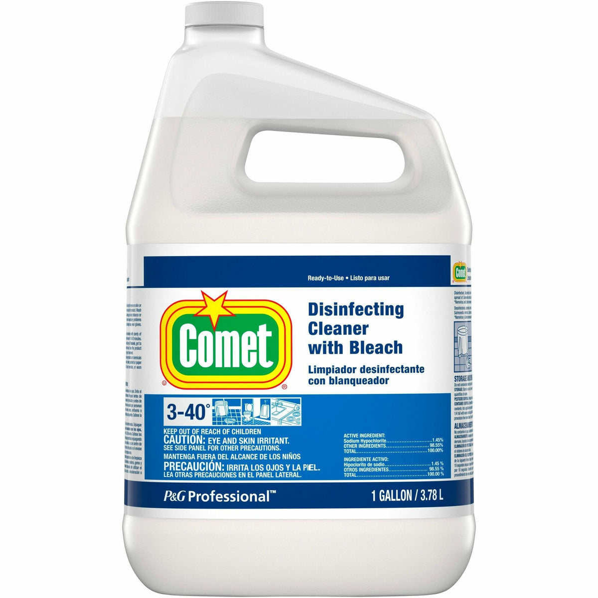 Comet Disinfectant - 128 fl oz (4 quart) - Heavy Duty, Deodorize, Non-abrasive - 1 Bottle