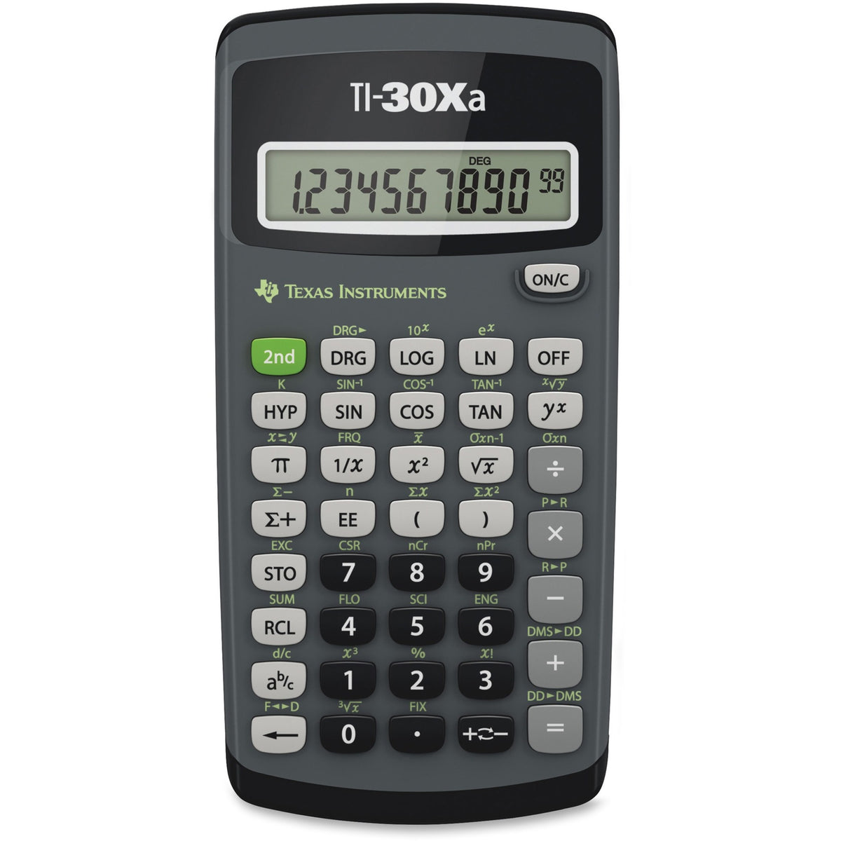 Texas Instruments TI-30XA Student Scientific Calculator - 10 Digits - Battery Powered - 6" Height x 3.1" Width x 0.8" Depth - Black - 1 Each