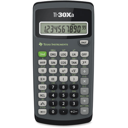 Texas Instruments TI-30XA Student Scientific Calculator - 10 Digits - Battery Powered - 6" Height x 3.1" Width x 0.8" Depth - Black - 1 Each