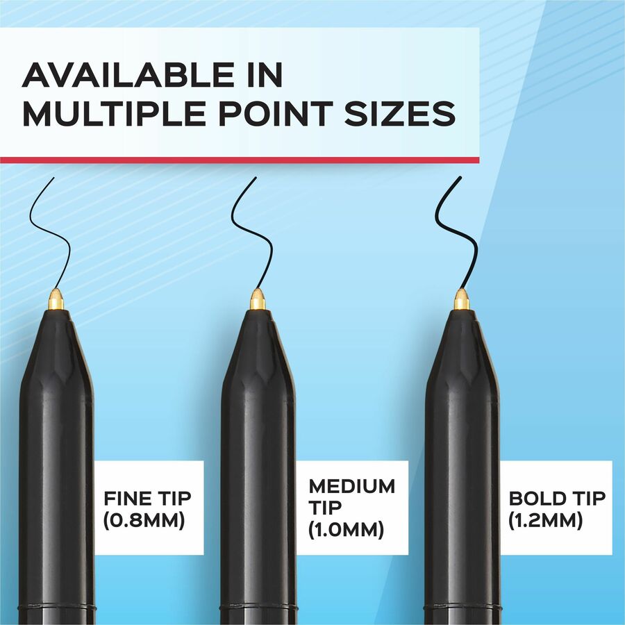 Paper Mate Ballpoint Stick Pens: Medium Point Blue Ink - 120/Box - Pens