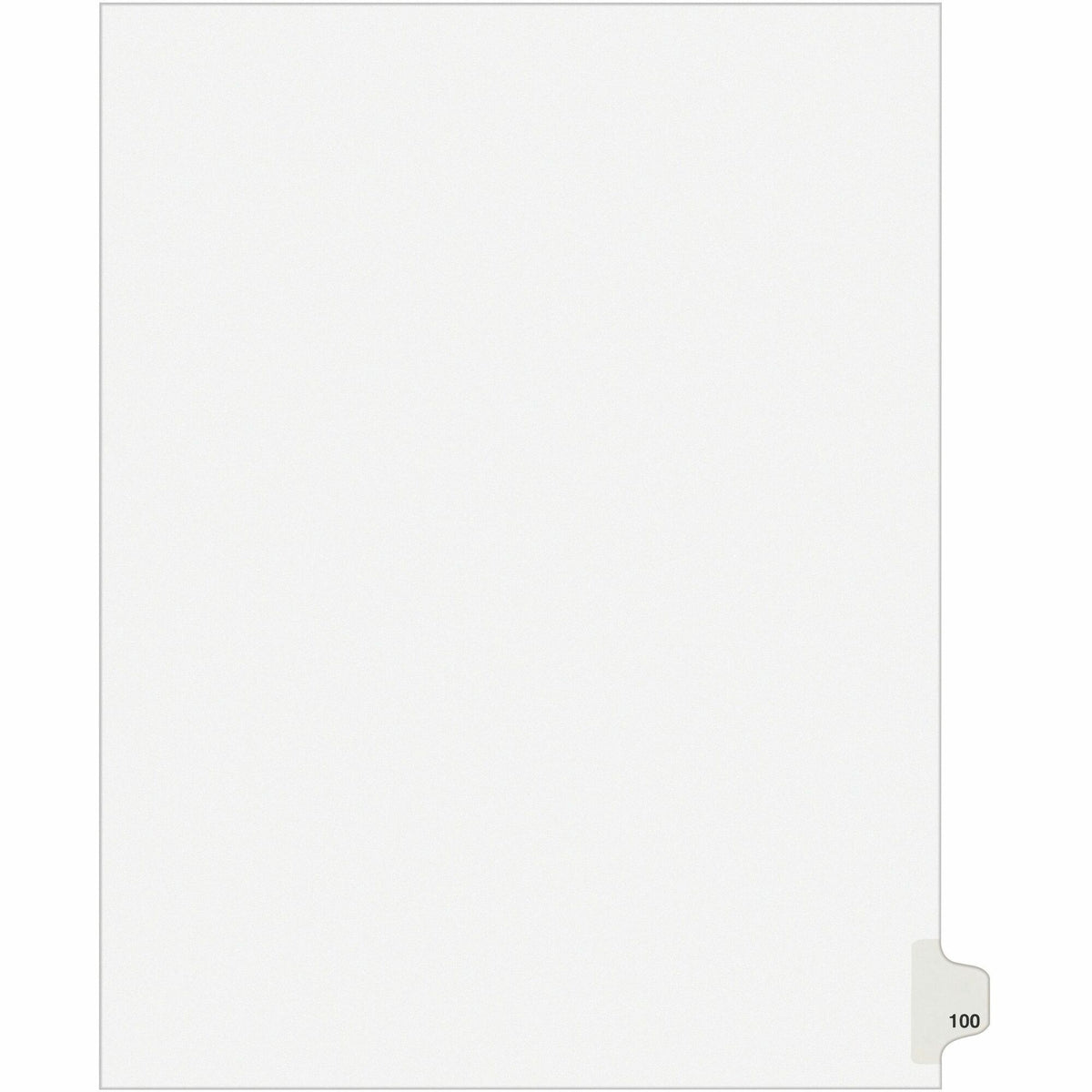 Avery® Side Tab Individual Legal Dividers - 500 x Divider(s) - 500 Side Tab(s) - 100 - 1 Tab(s)/Set - 8.5" Divider Width x 11" Divider Length - Letter - 8.50" Width x 11" Length - White Paper Divider - 25/Pack - 20 / Carton