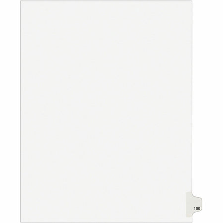 Avery® Side Tab Individual Legal Dividers - 500 x Divider(s) - 500 Side Tab(s) - 100 - 1 Tab(s)/Set - 8.5" Divider Width x 11" Divider Length - Letter - 8.50" Width x 11" Length - White Paper Divider - 25/Pack - 20 / Carton