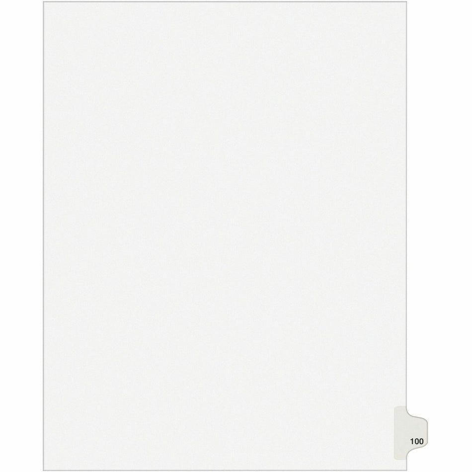Avery® Side Tab Individual Legal Dividers - 500 x Divider(s) - 500 Side Tab(s) - 100 - 1 Tab(s)/Set - 8.5" Divider Width x 11" Divider Length - Letter - 8.50" Width x 11" Length - White Paper Divider - 25/Pack - 20 / Carton