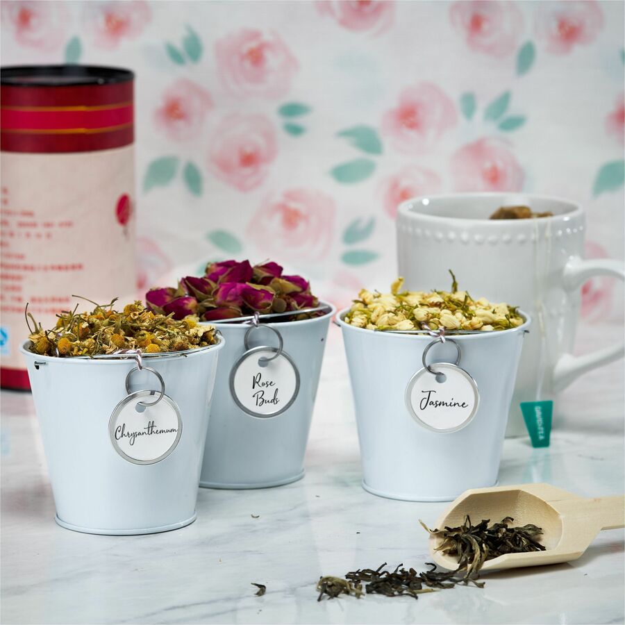 Avery® 1-1/4" Metal Rim Key Tags, Split Ring, White, 25 Tags (11028) - 1.25" Diameter - Round - Metal Ring Fastener - Card Stock - White - 25 / Pack