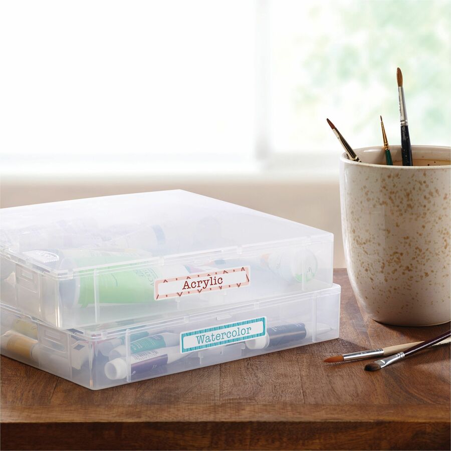 Avery®  TrueBlock File Folder Labels - 2/3" Width x 3 7/16" Length - Permanent Adhesive - Rectangle - Laser, Inkjet - White - Paper - 30 / Sheet - 20 Total Sheets - 600 Total Label(s) - 150/Pack - 4 / Carton