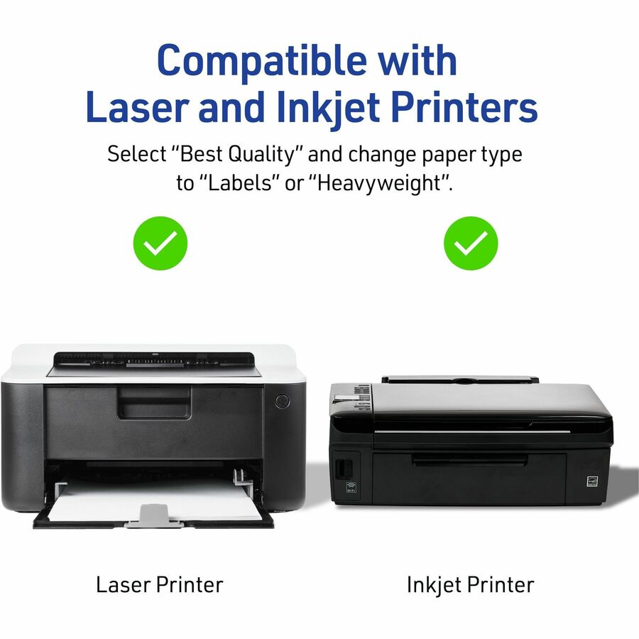 Avery®  Matte White Sticker Project Paper - Letter - 8 1/2" x 11" - Matte - Printable, Removable Adhesive, Die-cut, Repositionable, Lignin-free, Easy to Cut, Acid-free, PVC-free - White - 5 Sheets - 5 / Pack