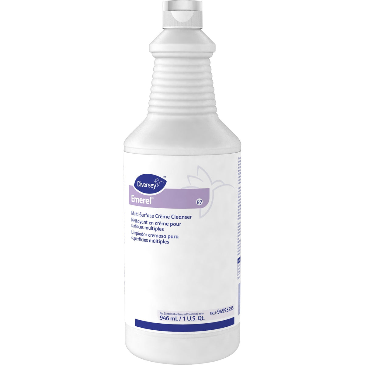 Diversey Emerel Multi-Surface Cr&egrave;me Cleanser - Ready-To-Use - 32 fl oz (1 quart) - Fresh Scent - Rinse-free - Off White - 1 Each