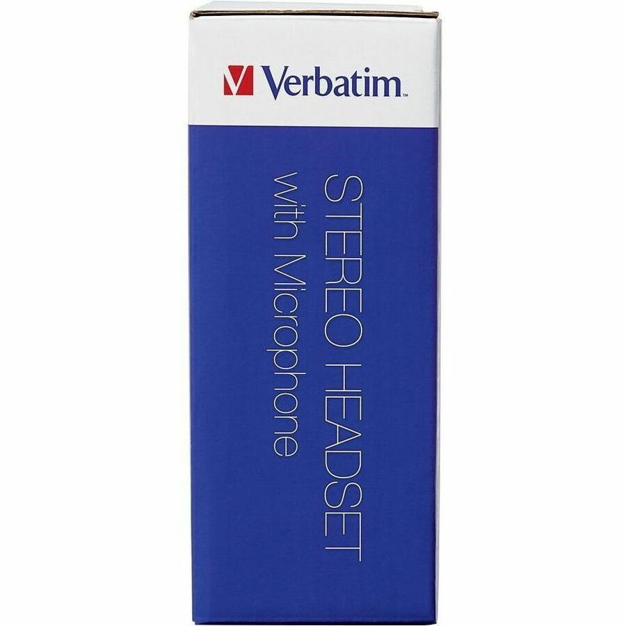 Verbatim Stereo Headset with Microphone - Stereo - Mini-phone (3.5mm) - Wired - 32 Ohm - 20 Hz to 20 kHz - Over-the-head - Binaural - Circumaural - 5.74 ft Cable - Omni-directional Microphone